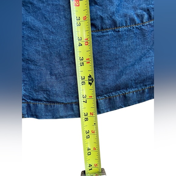 Splendid Denim Dress Sleeveless‎ Size XL Mini Indigo Lace Up Front Blue - Picture 11 of 12